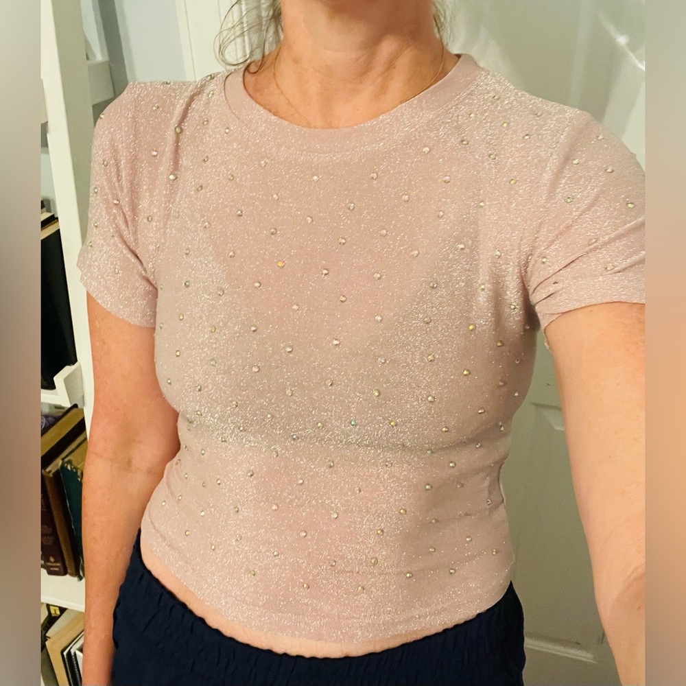 Sparkling Short Sleeve Women's Top
